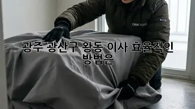 광주 광산구 왕동 이사, 효율적인 방법은?