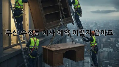부산 수정동 이사 예약, 어렵지 않아요!