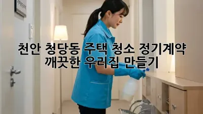 천안 청당동 주택 청소 정기계약, 깨끗한 우리집 만들기